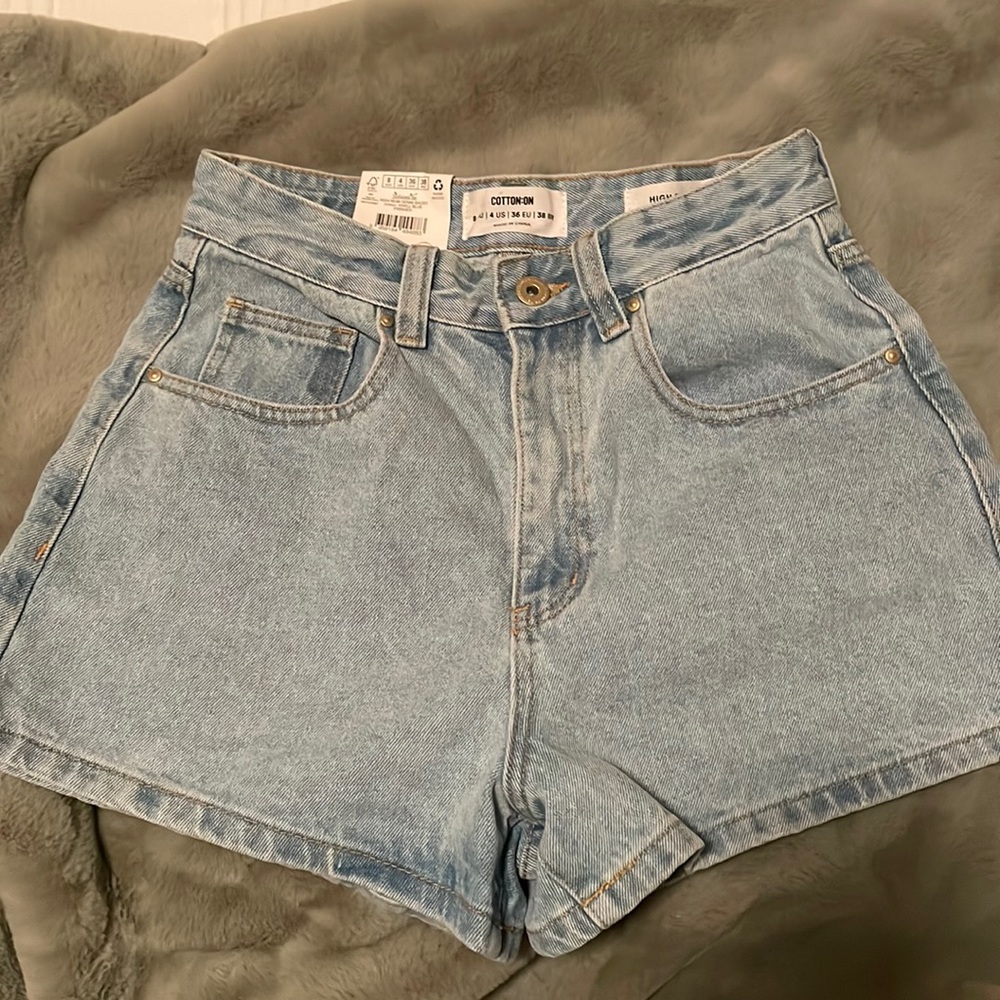 High Rise Jean Mom Shorts